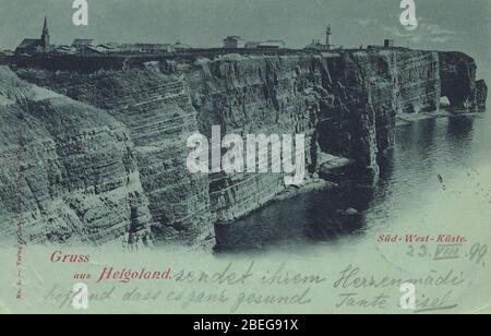 Helgoland Postkarte 002. Stock Photo