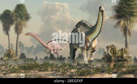 A Giant Sauropod, The Largest Of The Dinosaurs And The Biggest Type Of ...