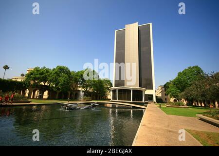 Los Angeles, AUG 12, 2009 - Exterior view of Millikan Library of the California Institute of Technology Stock Photo