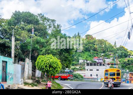 Street scene in Pastores, Guatemala Stock Photo