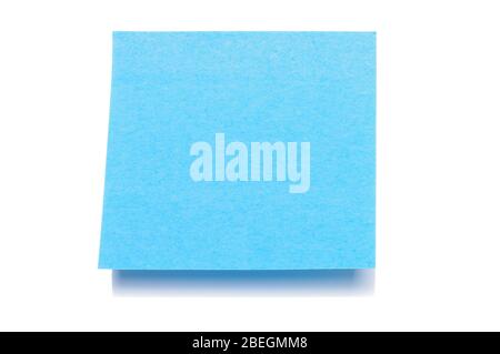 Sticky to-do blue note isolated on the white background Stock Photo