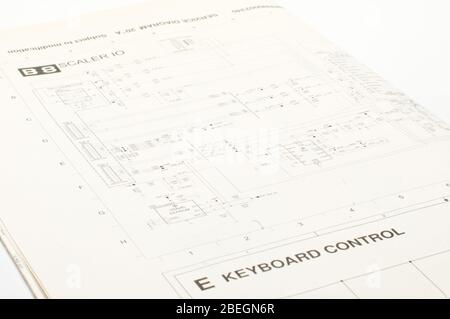 Close up of professional printed electronic circuit Stock Photo