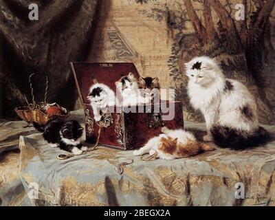 Henriette Ronner-Knip-Fond of Jewellery. Stock Photo