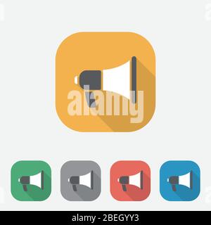 speaker icon, Megaphone icon design for apps and websites, Vector illustration, UI, UX, Eps 10. Stock Vector
