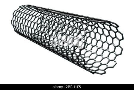 Carbon Nanotube Molecular Model Stock Photo