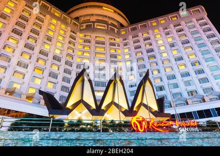 Genting, Malaysia - 9 March 2015 : Genting Highlands is an integrated resort development comprising hotels, casinos and a theme park in Pahang, perche Stock Photo