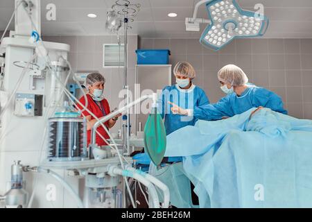 Patient in isolation room, Sterile area, Transplant unit, Hematology ...