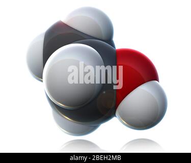 Ethanol Molecular Model Stock Photo