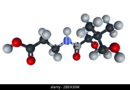 Vitamin B5, Molecular Model Stock Photo