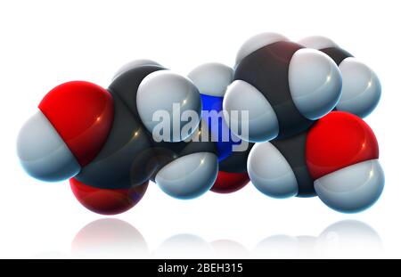 Vitamin B5, Molecular Model Stock Photo