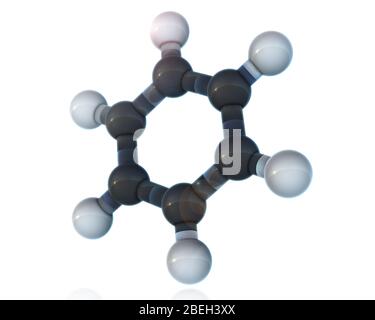 Benzene, Molecular Model Stock Photo