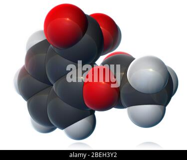 Aspirin, Molecular Model Stock Photo