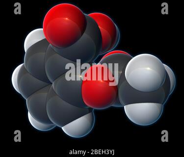 Aspirin, Molecular Model Stock Photo