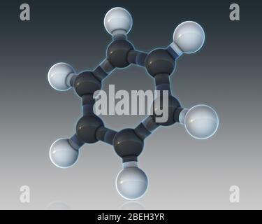 Benzene, Molecular Model Stock Photo