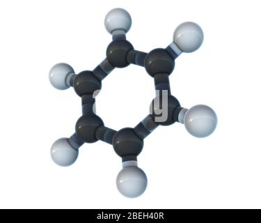 Benzene, Molecular Model Stock Photo