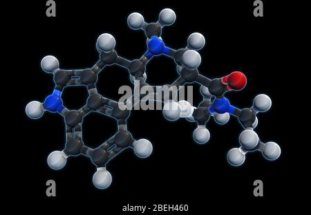 LSD Molecular Model Stock Photo