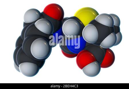 Penicillin V Molecular Model Stock Photo