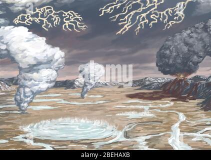 Earth's Origin, Illustration Stock Photo