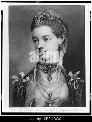 Her most excellent majesty Charlotte Queen of Great Britain - Frye ad vivum delineavit et sculp. Stock Photo