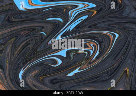 Abstract monochrome liquid background. Stock Photo