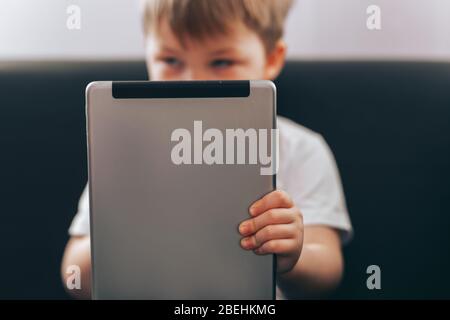 Little boy with a tablet