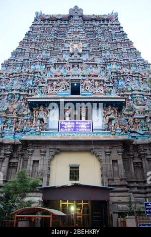 Rameswaram is a town on Pamban Island, in the southeast Indian state of Tamil Nadu. It’s known for Ramanathaswamy Temple, Stock Photo