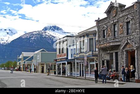 main street in skagway alaska Stock Photo