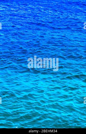 Blue and green water near shore,  Virgin Gorda, Caribbean Stock Photo