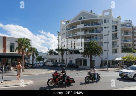 Sydney, Australia - April 20, 2019: Australian beach suburb lifestyle. Street photo of Cronulla neighbourhood of Sydney Stock Photo