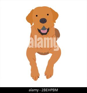 Funny dog clip art illustration with cartoon style Stock Vector