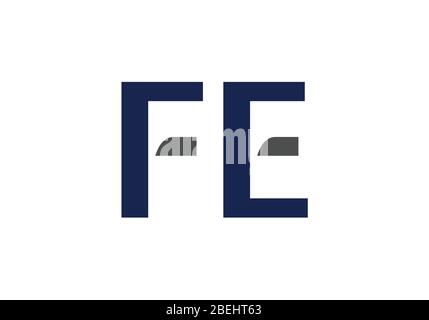 Initial Monogram Letter FE Logo Design Vector Template. FE Letter Logo Design Stock Vector