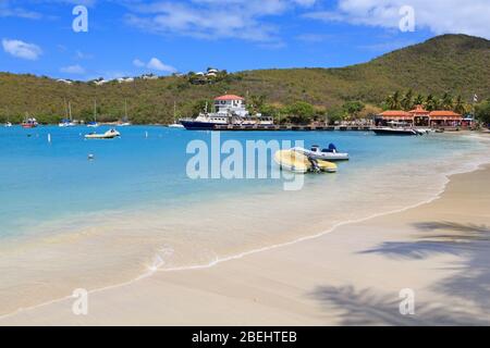 Beach in Cruz Bay,St. John,United States Virgin Islands,Caribbean Stock Photo