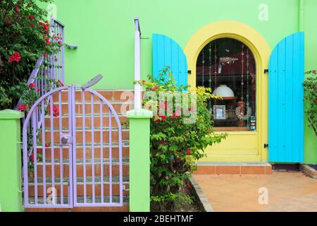 Wharfside Village in Cruz Bay,St. John,United States Virgin Islands,Caribbean Stock Photo