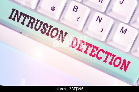 Handwriting text writing Intrusion Detection. Conceptual photo monitors a network or systems for malicious activity Stock Photo