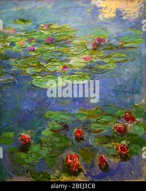 Water Lilies.(c.1914-1917).by Claude Monet.(1840-1926) Oscar-Claude Monet Stock Photo