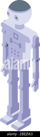 Bot robot icon, isometric style Stock Vector