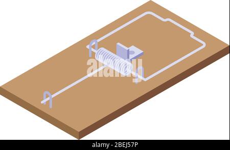 Mice trap icon, isometric style Stock Vector