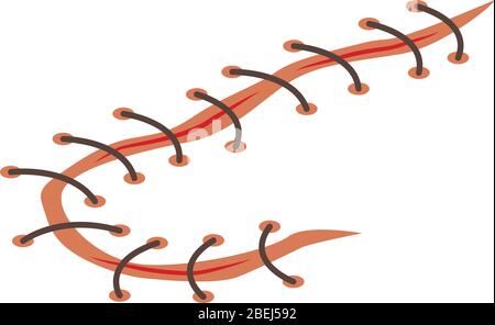 Suture icon, isometric style Stock Vector