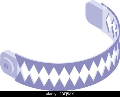 Closed metal trap icon, isometric style Stock Vector