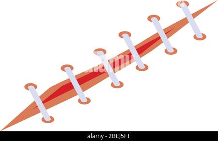 Operating suture icon, isometric style Stock Vector
