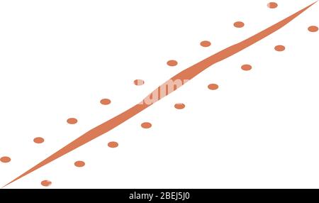 Operation suture icon, isometric style Stock Vector