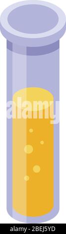 Wizard potion test tube icon, isometric style Stock Vector