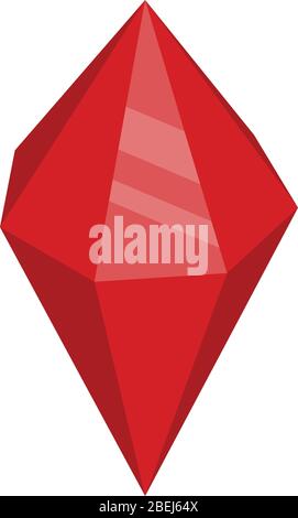 Magic ruby stone icon, isometric style Stock Vector