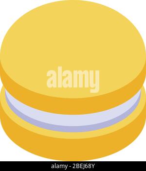 Burger icon, isometric style Stock Vector