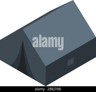 Hiking tent icon, isometric style Stock Vector
