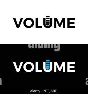 Volume Typography Word Letter Logo Design Vector Template. Volume Word Logo For Business Typography Design Stock Vector