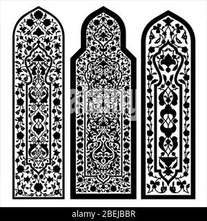 Stained glass windows on the white Stock Vector