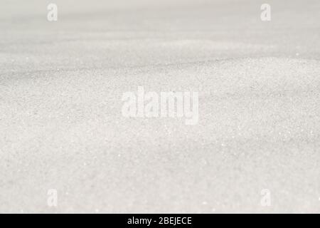 White snow ground background texture, backdrop, design, concept, empty space. Stock Photo
