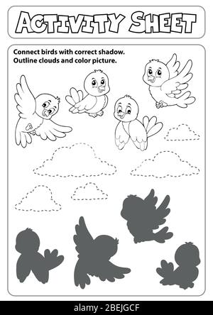 Activity sheet topic image 6 - eps10 vector illustration. Stock Vector