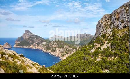 Scenery of Cap de Formentor, Mallorca, Spain. Stock Photo